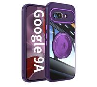 JOMA-E Shop Clear Case for Google Pixel 9a, Compatible with MagSafe, 360-Degree Rotating Stand Military-Grade Shockproof, Scratch-Resistant Back, Magnetic Phone Case (Purple, Google pixel 9a)