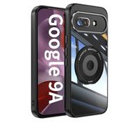 JOMA-E Shop Clear Case for Google Pixel 9a, Compatible with MagSafe, 360-Degree Rotating Stand Military-Grade Shockproof, Scratch-Resistant Back, Magnetic Phone Case (Black, Google pixel 9a)