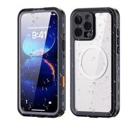 JOMA-E Shop for iPhone 16 Pro Max Case IP68 Waterproof, Shockproof Heavy Duty Front and Back Cover [Camera Button Coverage] 360 Full Body Protective [Compatible with MagSafe] Military Bumper (Black)