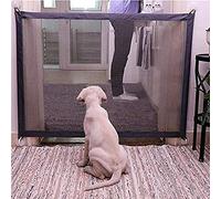 JOMA E-Shop Magic Gate,Portable Folding Pet Gate Mesh Magic Gate for Dogs,Baby Safety Fence,mesh gate Isolated Gauze Indoor and Outdoor Safety Gate Install Anywhere(1.1 Meter)