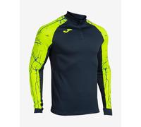 Joma Elite IX Half Zip Sweatshirt Dark Blue Fluorescent Yellow - XS