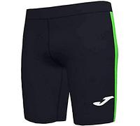 Joma Elite VII Short Running, Man, mens, 101520.117, Black-Fluorescent Green, M