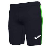 Joma Elite VII Short Running, Man, mens, 101520.117, Black-Fluorescent Green, S