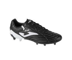 Joma Firm Ground Football Boots - Eagle, 38 to 46 - Made with High Performance Microfiber and Added Cleats for Weight Distribution and Better Grip, Black White, 9.5 UK