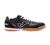 Joma Futsal Shoes, 36-46 Top Flex with Reinforced Toe - Flexible and Maximum Stability - Black, Black/White, 7 UK