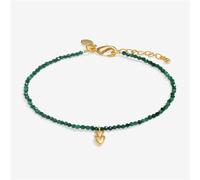 Joma Gold Malachite Double Heart Bracelet - Gold