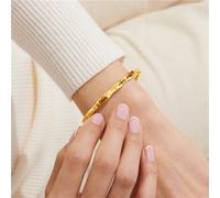 Joma Gold Style Hammered Bangle - Gold