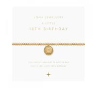 Joma Jewellery A Little '18th Birthday' Gold Tone Bracelet 17.5cm Stretch