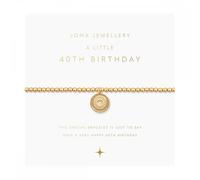 Joma Jewellery A Little '40th Birthday' Gold Tone Bracelet 17.5cm Stretch
