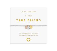Joma Jewellery A LITTLE CHARMED MOMENTS TRUE FRIEND Silver, Gold & Rose Gold Plated Bracelet 17.5cm stretch
