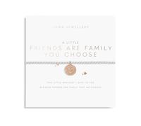 Joma Jewellery A LITTLE FRIENDS ARE THE FAMILY YOU CHOOSE Silver Bracelet | 17.5cm stretch