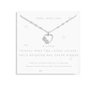 Joma Jewellery A LITTLE FRIENDS MAKE YOU LAUGH LOUDER, SMILE BRIGHTER AND DREAM BIGGER Silver Plated Necklace 46cm with 5cm extender