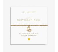 Joma Jewellery A Little Gold BIRTHDAY GIRL Bracelet | 17.5cm Stretch Adjustable Wrist Stacking Bracelet
