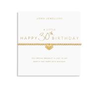 Joma Jewellery A LITTLE HAPPY 30TH BIRTHDAY | Gold Plated 17.5cm Stretch Bracelet stretch