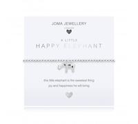 Joma Jewellery A Little Happy Elephant Silver 15.5cm Stretch Bracelet C486 - Brass / Silver Plated