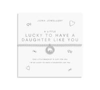 Joma Jewellery A LITTLE LUCKY TO HAVE A DAUGHTER LIKE YOU Silver Plated Bracelet 17.5cm stretch