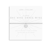 Joma Jewellery A LITTLE SHE WHO DARES WINS Silver Plated 17.5cm Stretch Bracelet stretch