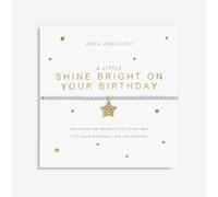 Joma Jewellery A Little 'Shine Bright On Your Birthday' Bracelet - Brass Plated