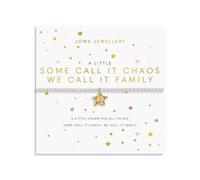 Joma Jewellery A LITTLE SOME CALL IT CHAOS WE CALL IT FAMILY Silver & Gold Plated Bracelet 17.5cm stretch