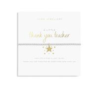 Joma Jewellery A LITTLE THANK YOU TEACHER Silver Bracelet | 17.5cm stretch