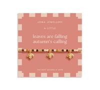 Joma Jewellery AUTUMN'S CALLING A LITTLE LEAVES ARE FALLING AUTUMN IS CALLING Gold Plated Bracelet 17.5cm stretch