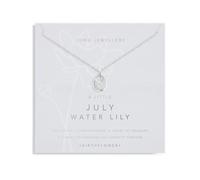 Joma Jewellery BIRTHFLOWER A LITTLE NECKLACE | Silver Plated Necklace 46cm with 5cm extender (July)