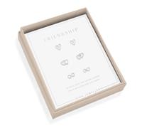 Joma Jewellery Boxed Life's A Charm 'Friendship' 3 Pairs of Stud Earrings 0.7 x 0.7cm, 1 x 0.6cm, 0.9 x 0.4cm