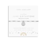 Joma Jewellery CHILDREN'S BIRTHSTONE A LITTLE JUNE | Silver Plated 15.5cm Stretch Bracelet stretch
