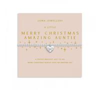 Joma Jewellery Christmas A Little 'Merry Christmas Amazing Auntie' Bracelet 17.5cm Stretch