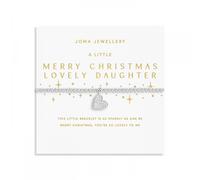 Joma Jewellery Christmas A Little 'Merry Christmas Lovely Daughter' Bracelet 17.5cm Stretch