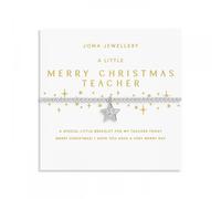 Joma Jewellery Christmas A Little 'Merry Christmas Teacher' Bracelet 17.5cm Stretch