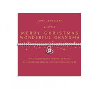 Joma Jewellery Christmas A Little 'Merry Christmas Wonderful Grandma' Bracelet 17.5cm Stretch