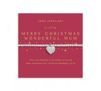 Joma Jewellery Christmas A Little 'Merry Christmas Wonderful Mum' Bracelet 17.5cm Stretch