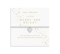 Joma Jewellery CHRISTMAS A LITTLE MERRY AND BRIGHT Silver Plated Bracelet 17.5cm stretch