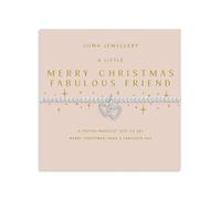 Joma Jewellery CHRISTMAS A LITTLE MERRY CHRISTMAS FABULOUS FRIEND Silver Plated Bracelet 17.5cm stretch