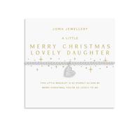 Joma Jewellery CHRISTMAS A LITTLE MERRY CHRISTMAS LOVELY DAUGHTER Silver Plated Bracelet 17.5cm stretch