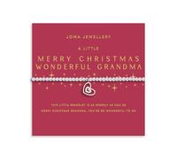 Joma Jewellery CHRISTMAS A LITTLE MERRY CHRISTMAS WONDERFUL GRANDMA Silver Plated Bracelet 17.5cm stretch
