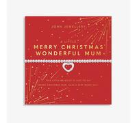 Joma Jewellery Christmas A Little Merry Christmas Wonderful Mum Silver Plated - Brass / Silver Plated