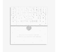 Joma Jewellery CHRISTMAS A Little WITH LOVE Bracelet | 17.5cm Stretch Adjustable Wrist Stacking Bracelet