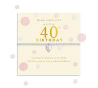 Joma Jewellery CONFETTI A LITTLE 40TH BIRTHDAY Silver Plated Bracelet 17.5cm stretch