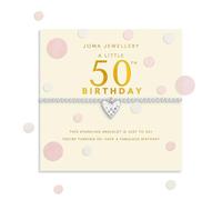 Joma Jewellery CONFETTI A LITTLE 50TH BIRTHDAY Silver Plated Bracelet 17.5cm stretch