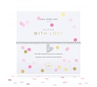 Joma Jewellery Confetti A Little With Love Silver 17.5cm Stretch Bracelet 4337 - Brass / Silver Plated