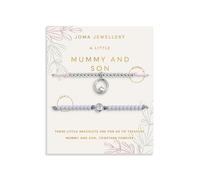 Joma Jewellery DUO A LITTLE MUMMY AND SON Silver Plated Two Bracelets 24.5cm adjustable & 22.5cm adjustable