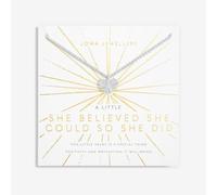 Joma Jewellery Elegant 'She Believed She Could' Necklace - Silver Plated / Plated Brass
