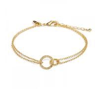 Joma Jewellery Evermore Linked Circles Gold Tone Bracelet 18cm + 3cm