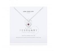 Joma Jewellery February Amethyst Birthstone Necklace - Silver Plated / Brass