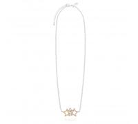 Joma Jewellery Florence Star Necklace Silver Rose Gold 46cm + 5cm Extender - Brass