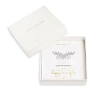 Joma Jewellery Happy Ever After Hair Accessories Silver Zirconia Leaf Hair Comb - Brass / Silver Plated