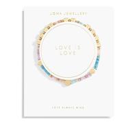 Joma Jewellery HAPPY LITTLE MOMENTS LOVE IS LOVE Gold Bracelet in 17.5 cm stretch