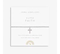 Joma A Little Faith Silver Cross Children's Bracelet - Silver